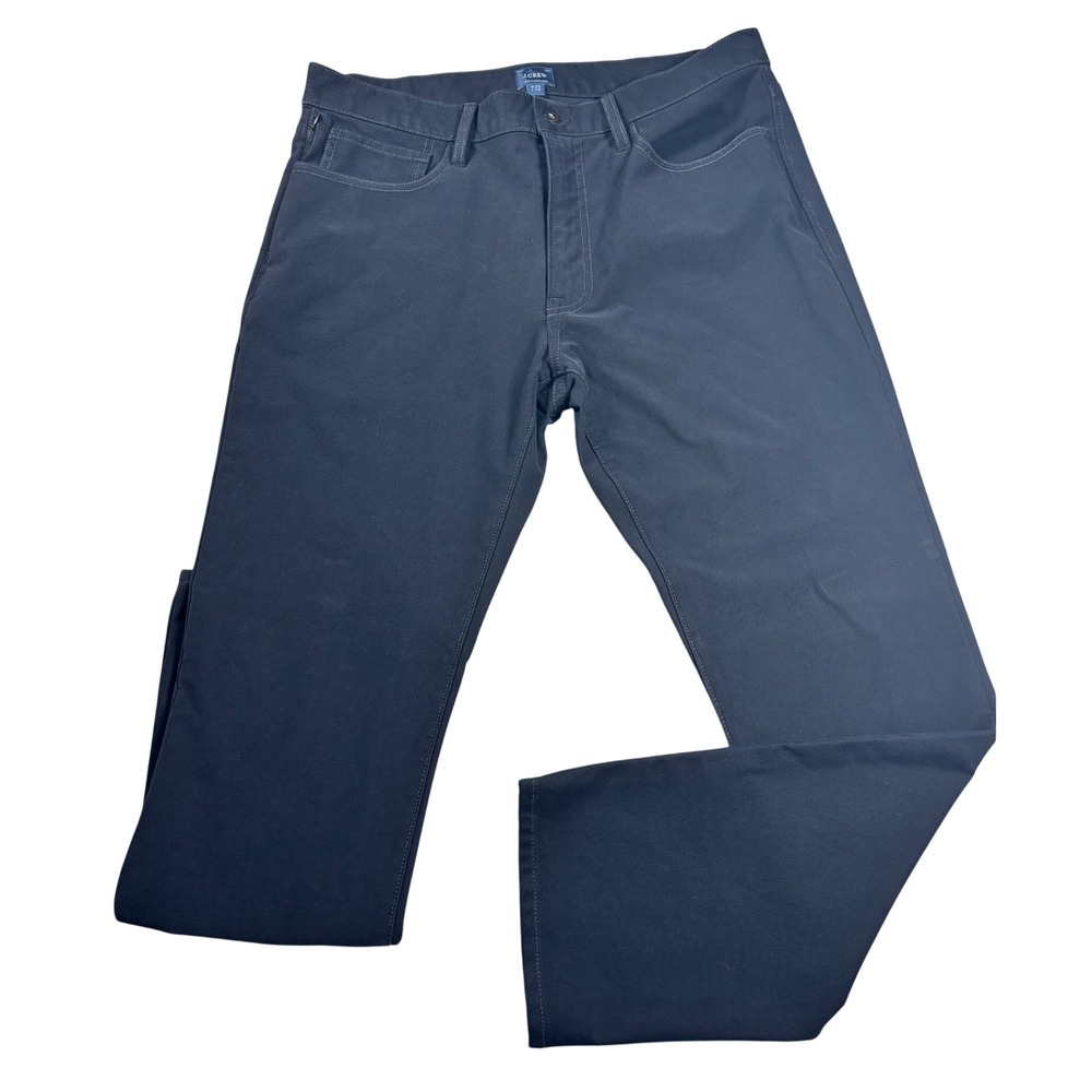 J.Crew 770 Straight Fit Pants Mens 35x32 Navy Blue Tech 5-Pocket Trousers